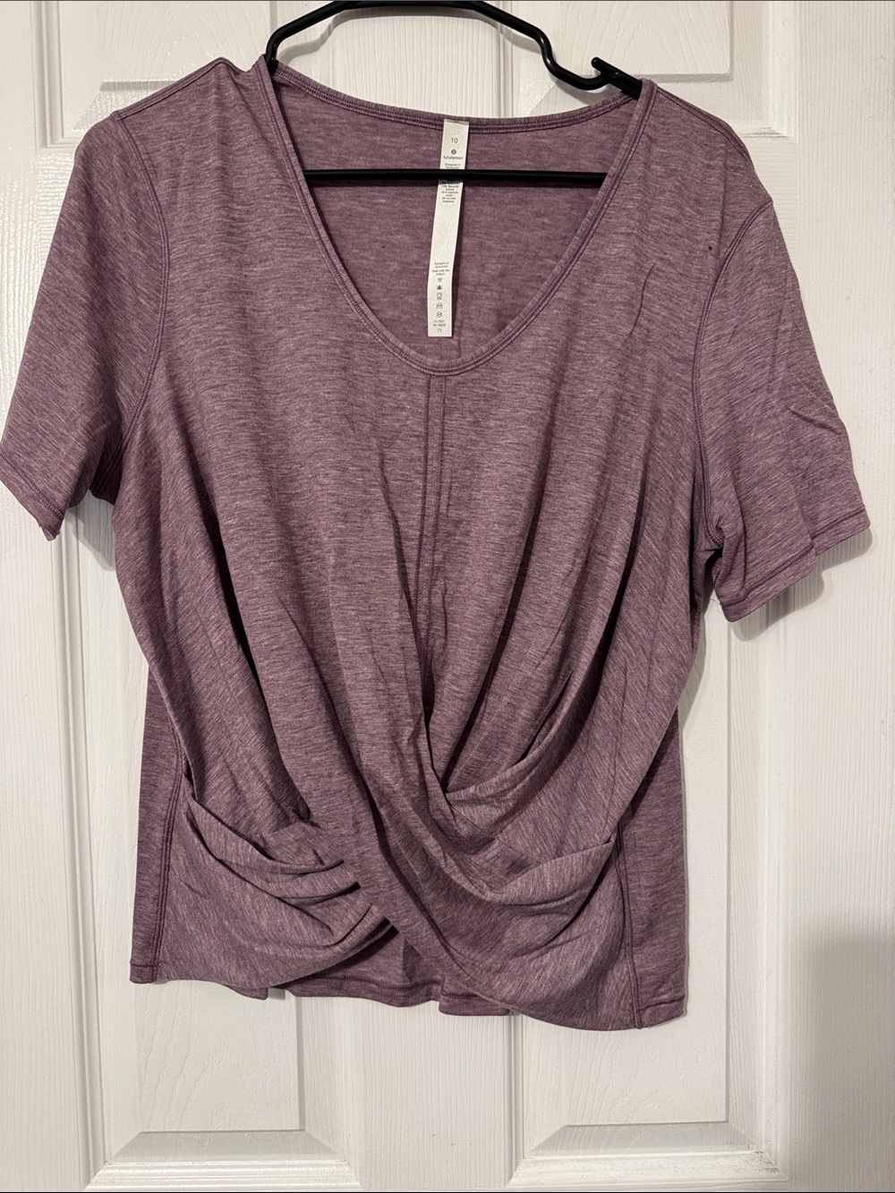 lululemon athletica Short Sleeve Twist-Front Top - Mauve
